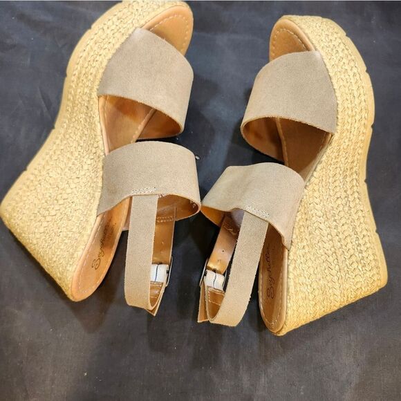 BRAND NEW SEYCHELLES ESPADRILLE DOUBLE STRAP WEDGE PLATFORM SANDAL - Picture 13 of 16